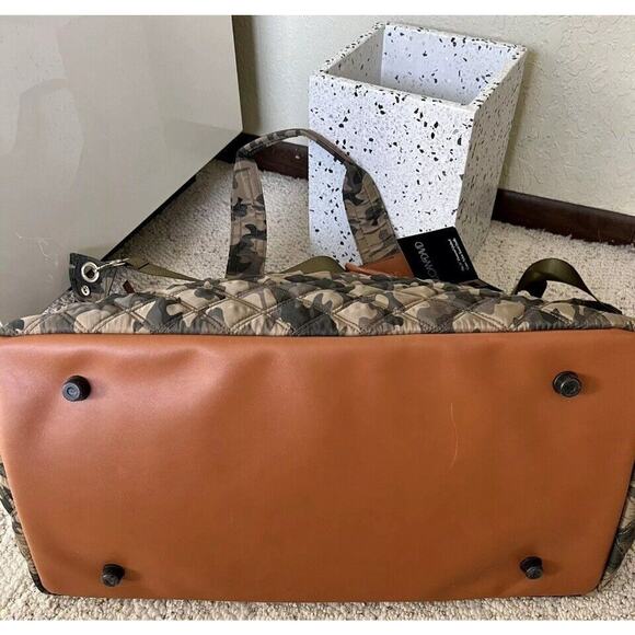 JOAN & DAVID 21” Chevron Quilted Camo Nylon Roll Travel Duffle Bag NWT $205 - Picture 7 of 7